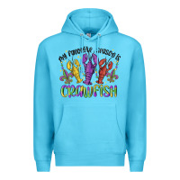 Ocean Blue my favorite season is crawfish Premium Hoodie - MaliasSmallBusiness