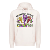 Pale Pink my favorite season is crawfish Premium Hoodie - MaliasSmallBusiness