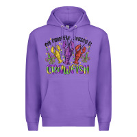 Purple my favorite season is crawfish Premium Hoodie - MaliasSmallBusiness
