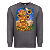 Charcoal Heather pumpkin sunflower Premium Sweatshirt - JahusDesignShop