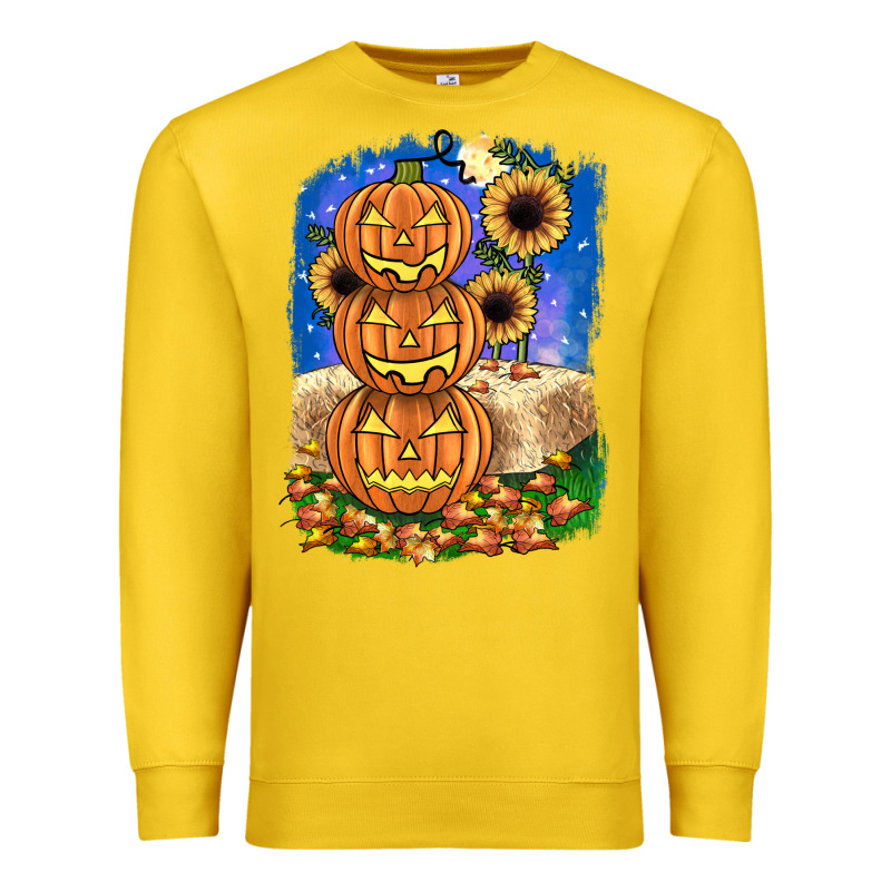 Pumpkin Sunflower Premium Sweatshirt by JahusDesignShop | Teevron