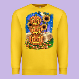 Pumpkin Sunflower Premium Sweatshirt Designed By Jahusdesignshop