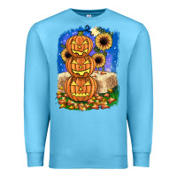Ocean Blue pumpkin sunflower Premium Sweatshirt - JahusDesignShop
