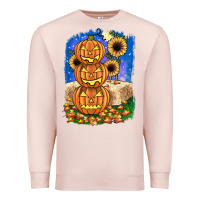 Pale Pink pumpkin sunflower Premium Sweatshirt - JahusDesignShop