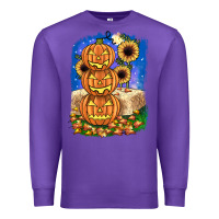 Purple pumpkin sunflower Premium Sweatshirt - JahusDesignShop