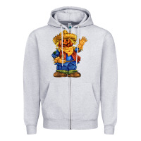 Heather Grey scarecrow Zipper Hoodie - FaDigitalArtStudio