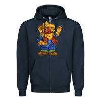Navy scarecrow Zipper Hoodie - FaDigitalArtStudio