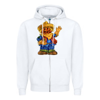 White scarecrow Zipper Hoodie - FaDigitalArtStudio