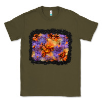 Army Green halloween pumpkin and leopard background Classic Tee - BundleAndBundleShop