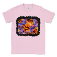 Bubblegum Pink halloween pumpkin and leopard background Classic Tee - BundleAndBundleShop