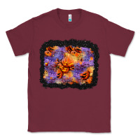 Burgundy halloween pumpkin and leopard background Classic Tee - BundleAndBundleShop