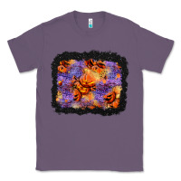 Lavender halloween pumpkin and leopard background Classic Tee - BundleAndBundleShop