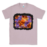 Lilac halloween pumpkin and leopard background Classic Tee - BundleAndBundleShop