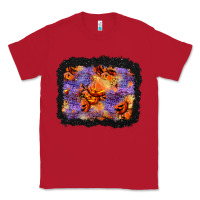 Red halloween pumpkin and leopard background Classic Tee - BundleAndBundleShop