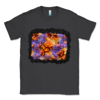 Smoke halloween pumpkin and leopard background Classic Tee - BundleAndBundleShop