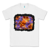White halloween pumpkin and leopard background Classic Tee - BundleAndBundleShop