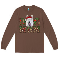 Chestnut christmas  white shepherd dog mom Long Sleeve Tee - RanaPortraitStore