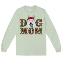 Matcha christmas  white shepherd dog mom Long Sleeve Tee - RanaPortraitStore