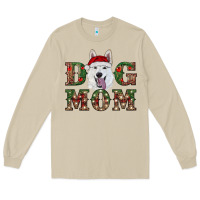 Mushroom christmas  white shepherd dog mom Long Sleeve Tee - RanaPortraitStore