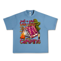 Pebble Blue just a girl who loves camping Urban Heavy Tee - texasbilliewilder