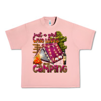 Salmon just a girl who loves camping Urban Heavy Tee - texasbilliewilder