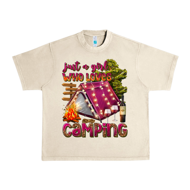 Just A Girl Who Loves Camping Urban Heavy Tee by texasbilliewilder | Teevron