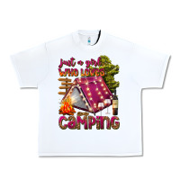 White just a girl who loves camping Urban Heavy Tee - texasbilliewilder