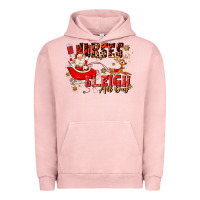Pigment Salmon nurses sleigh all day Urban Hoodie - MaliasSmallBusiness