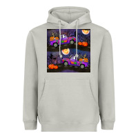 Moon Dust halloween spooky truck seamless pattern Heavyweight Hoodie - BundleAndBundleShop