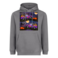 Halloween Spooky Truck Seamless Pattern Heavyweight Hoodie | Teevron