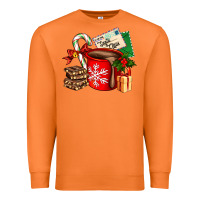 Carrot Christmas hot chocolate cup with gift and letters Premium Sweatshirt - AdoDesignShop