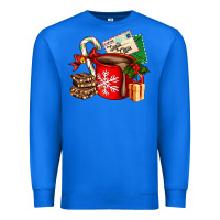 True Royal Christmas hot chocolate cup with gift and letters Premium Sweatshirt - AdoDesignShop