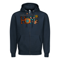 Navy welcome to our home Zipper Hoodie - CowhideDigitalArt
