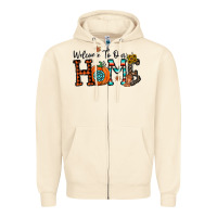 Sandshell welcome to our home Zipper Hoodie - CowhideDigitalArt