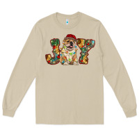Mushroom bulldog christmas joy Long Sleeve Tee - RanaPortraitStore