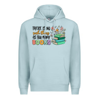 Blue Mist there is no such thing as too many books Premium Hoodie - MaliasSmallBusiness