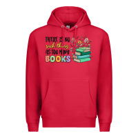 Cardinal there is no such thing as too many books Premium Hoodie - MaliasSmallBusiness