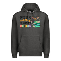 Charcoal Heather there is no such thing as too many books Premium Hoodie - MaliasSmallBusiness