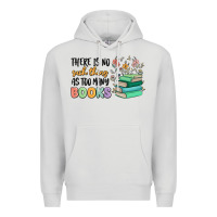 Dove Grey there is no such thing as too many books Premium Hoodie - MaliasSmallBusiness