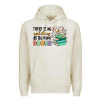 Oatmeal Heather there is no such thing as too many books Premium Hoodie - MaliasSmallBusiness