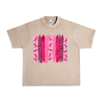 French Oak Breast Cancer Brushstrokes Urban Heavy Tee - RanaPortraitStore