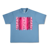 Pebble Blue Breast Cancer Brushstrokes Urban Heavy Tee - RanaPortraitStore