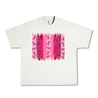 Pistachio Breast Cancer Brushstrokes Urban Heavy Tee - RanaPortraitStore