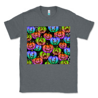 Charcoal Heather Halloween Pumpkins Classic Tee - texasbilliewilder