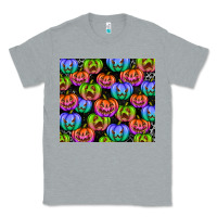 Heather Grey Halloween Pumpkins Classic Tee - texasbilliewilder