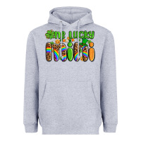 Heather Grey st patricks one lucky mini Heavyweight Hoodie - AdoDesignShop
