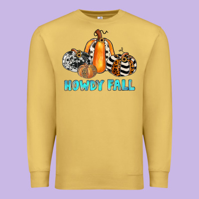 Howdy Fall Premium Sweatshirt Designed By Jahusdesignshop