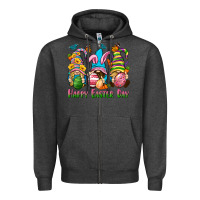 Charcoal Heather Happy Easter Day gnomies Zipper Hoodie - Neo Western