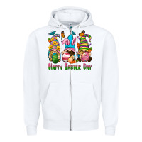 White Happy Easter Day gnomies Zipper Hoodie - Neo Western