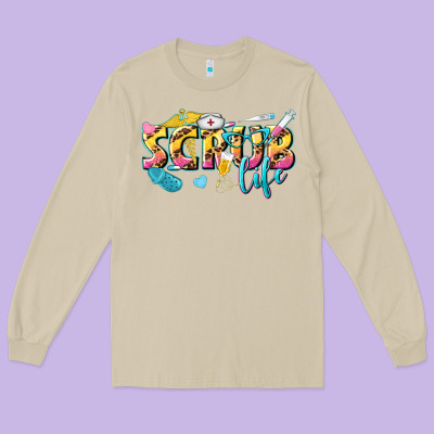 Scrub Life Long Sleeve Tee Designed By Texasbilliewilder